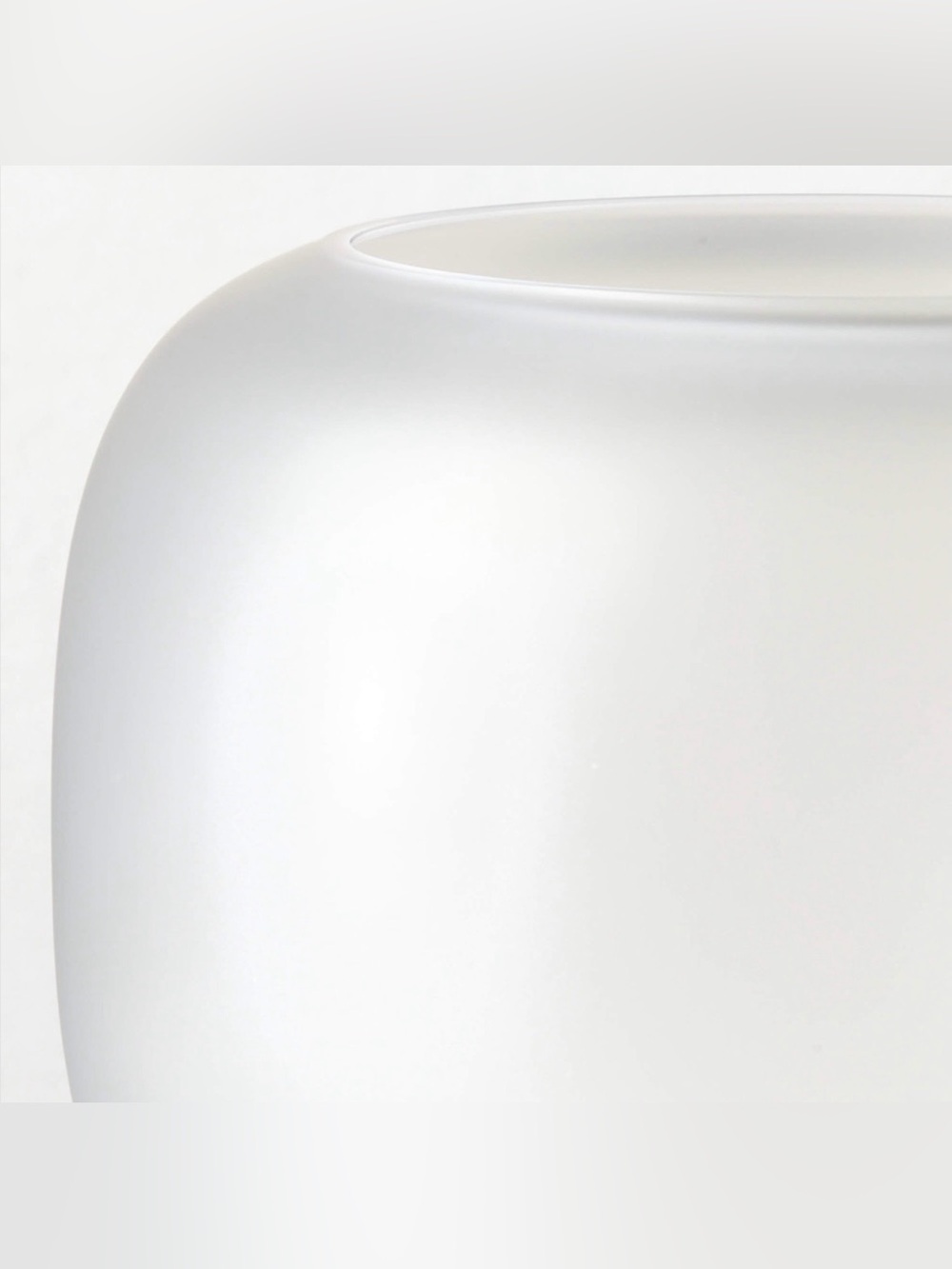New! CB2 Frosted Glass Hurricane Candle Holder Large - Picture 3 of 4